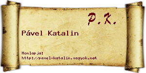 Pável Katalin névjegykártya
