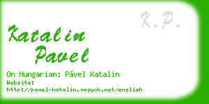 katalin pavel business card